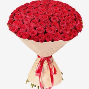 Букет 75 червоних троянд Пристарсть