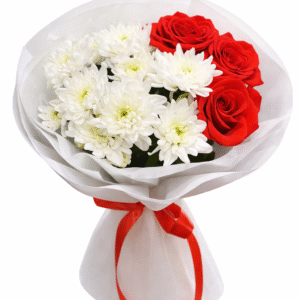 Букет із троянди та хризантеми Мілена