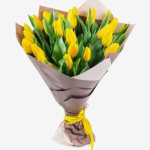 Букет 25 жовтих тюльпанів Промінь