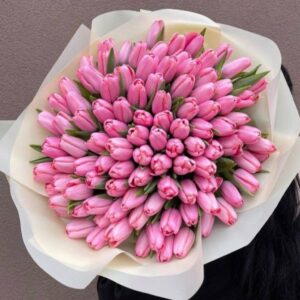 Букет із 101 рожевих тюльпанів Анна