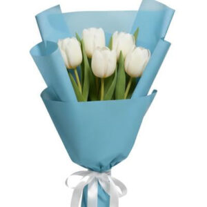 Букет з 5 тюльпанів Повітряна  Ніжність