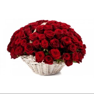 Кошик із 70 червоних троянд Залізна Міць